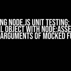 Mastering Node.js Unit Testing: Match a Partial Object with Node:assert and Assert Arguments of Mocked Function