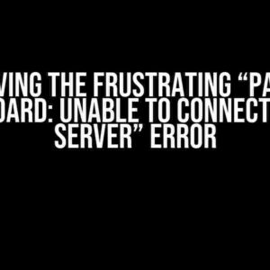 Solving the Frustrating “Parse Dashboard: Unable to Connect to the Server” Error