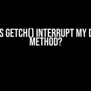 Why does getch() interrupt my display() method?