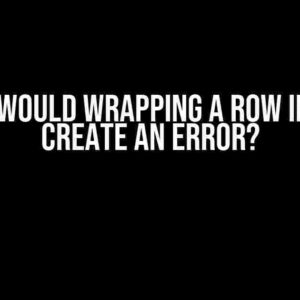 Why would wrapping a Row in Obx create an error?